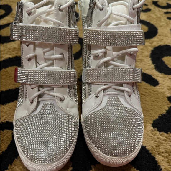 INC rhinestone wedge sneaker size women’s 8.5 NEW - Picture 3 of 5